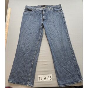 Arrow Blue Jeans Co Mens Standard Fit Straight Leg Denim Jeans Blue 42x30